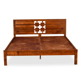 Konnect Solid Wood King Bed (Honey Walnut)