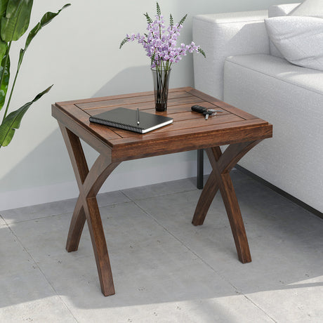 Nilkamal Karla Solid Wood Side Table Walnut