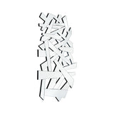 Criss Cross Rectangular Glass Mirror- Silver