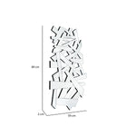 Criss Cross Rectangular Glass Mirror- Silver