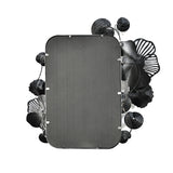 Flora Rectangular Decorative Metal Frame Mirror- Sea Green & Gold