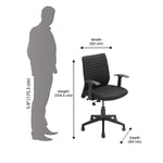 Thames Neo Mid Back Fabric Chair (Black)