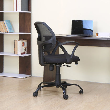 Nilkamal mustang Mid Back Mesh Chair Black