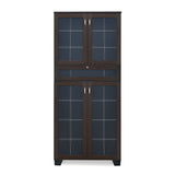 Ruth Engineered Wood Big Shoe Cabinet (Wenge)