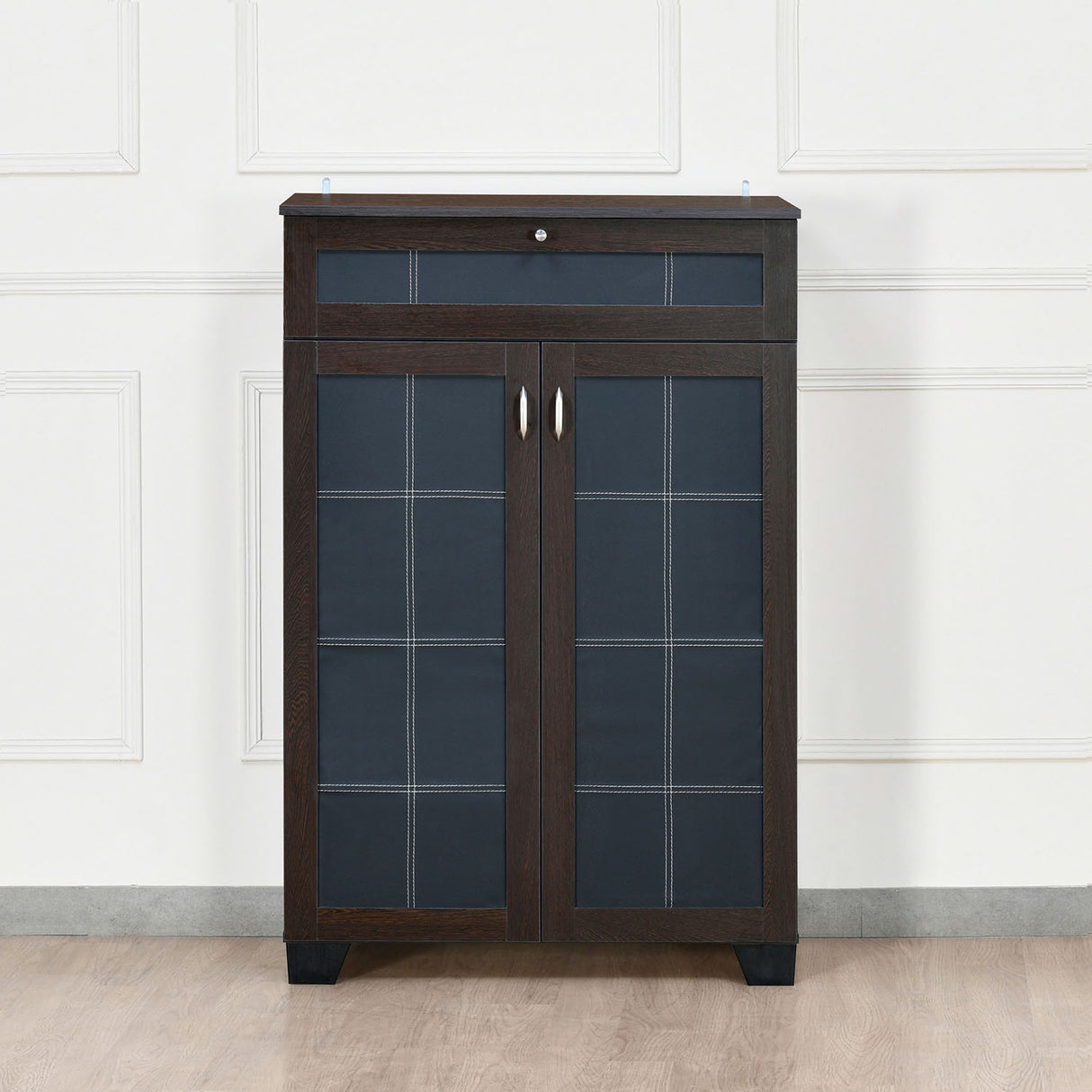Nilkamal Ruth Engineered Wood Small Shoe Cabinet Wenge