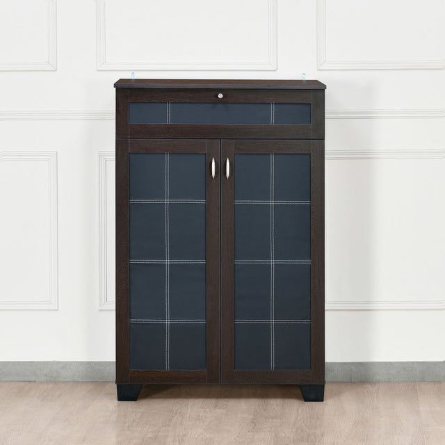Nilkamal Ruth Engineered Wood Small Shoe Cabinet Wenge