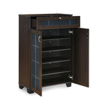 Ruth Engineered Wood Small Shoe Cabinet (Wenge)