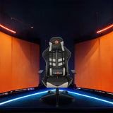 Razos Leatherette Ergonomic Gaming Chair with Neck & Lumbar Pillow (Brown & Beige)