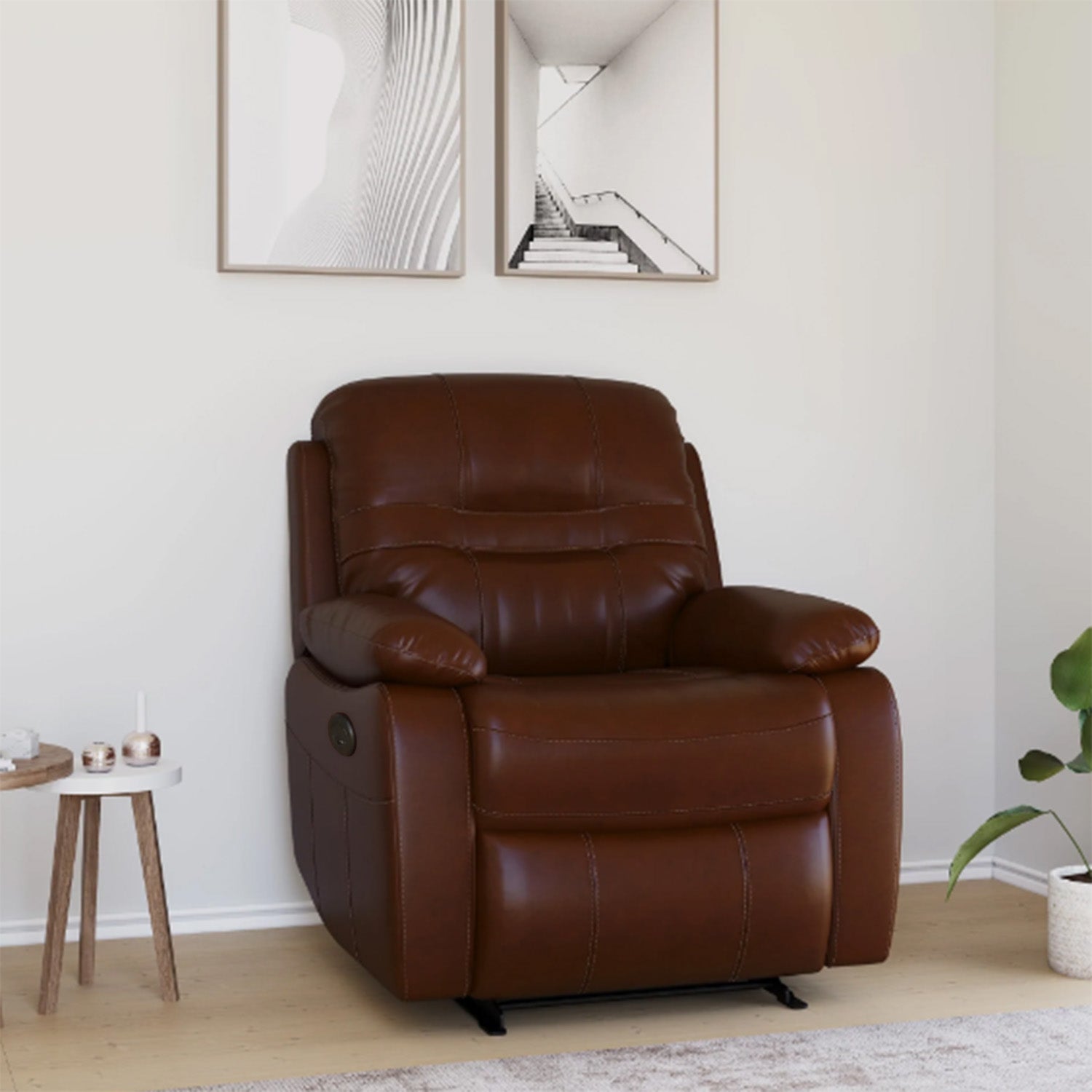 Wilson 1 Seater Electric Recliner (Caramel)