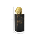 Tall Bear Metal Decorative Showpiece- Black & Gold