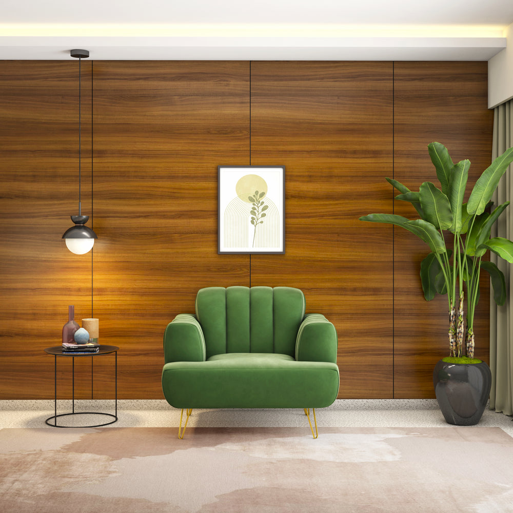 Somerville 1 Seater Fabric Sofa- Olive Green