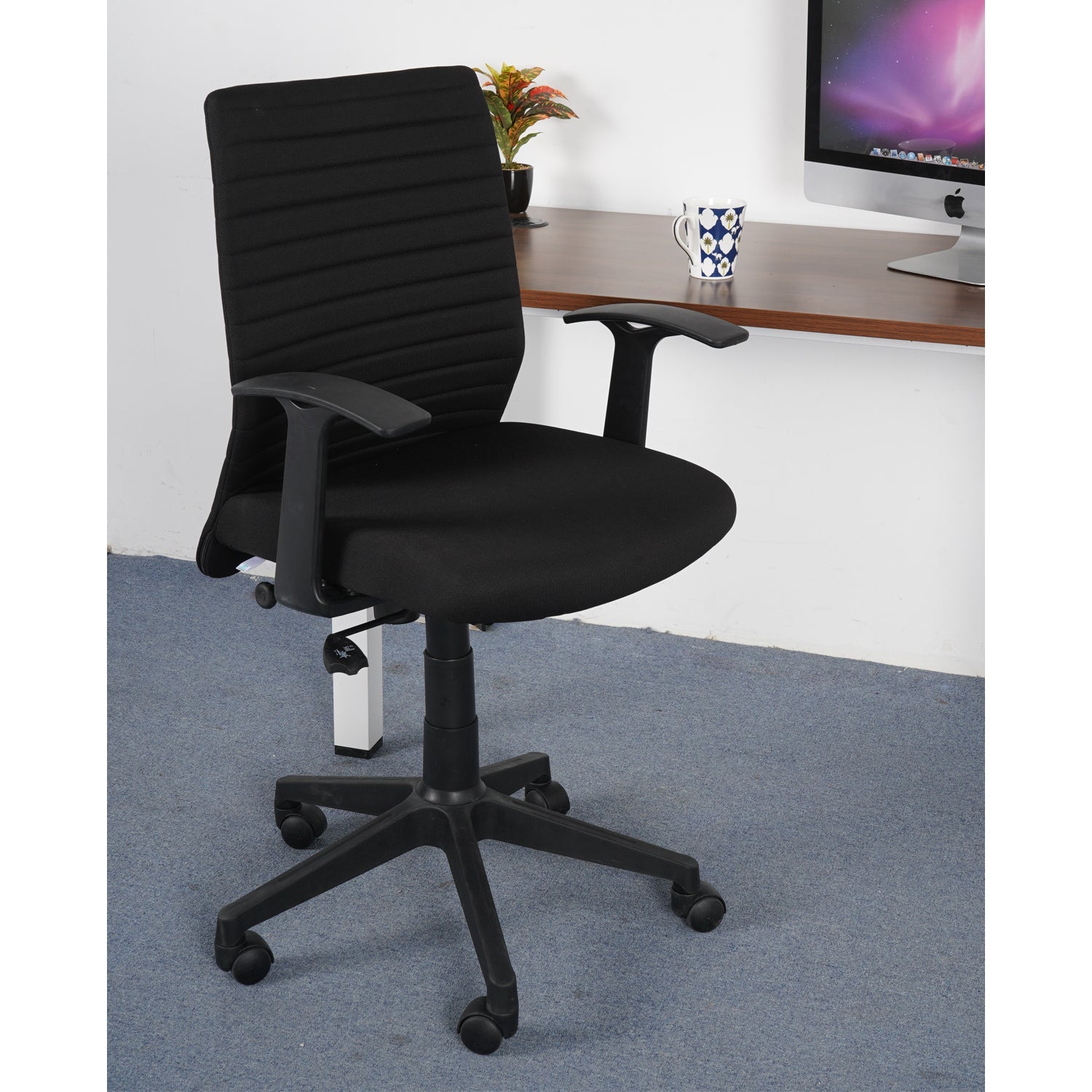Thames Neo Mid Back Fabric Chair (Black)