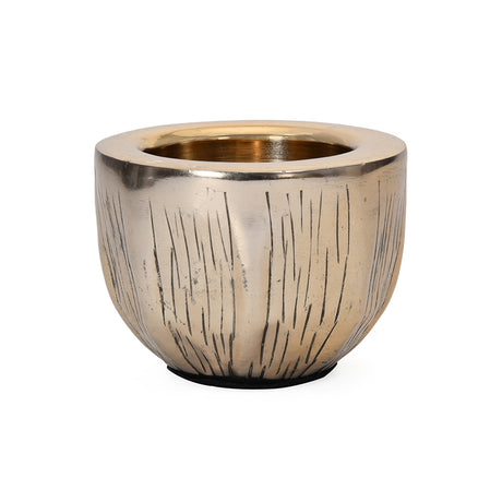 Ripple Metal Stout Votive- Gold