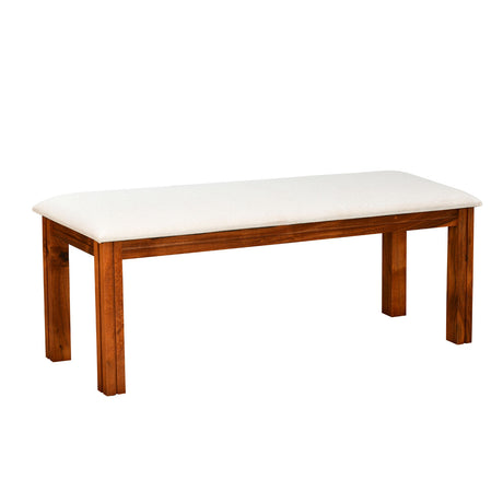 Vera 6 Seater Solid Wood Dining Bench (Honey Brown)