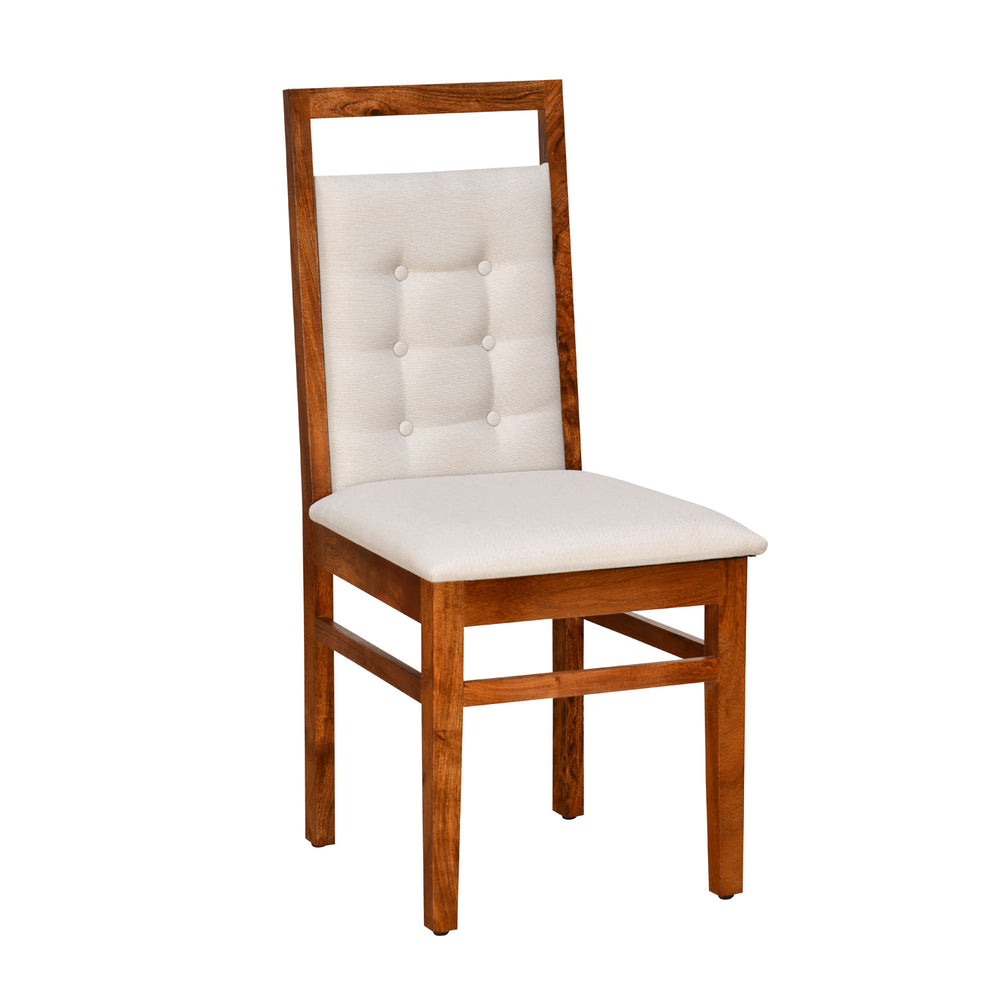 Vera 4 Seater Solid Wood Dining Set With Bench in Honey Brown Finish