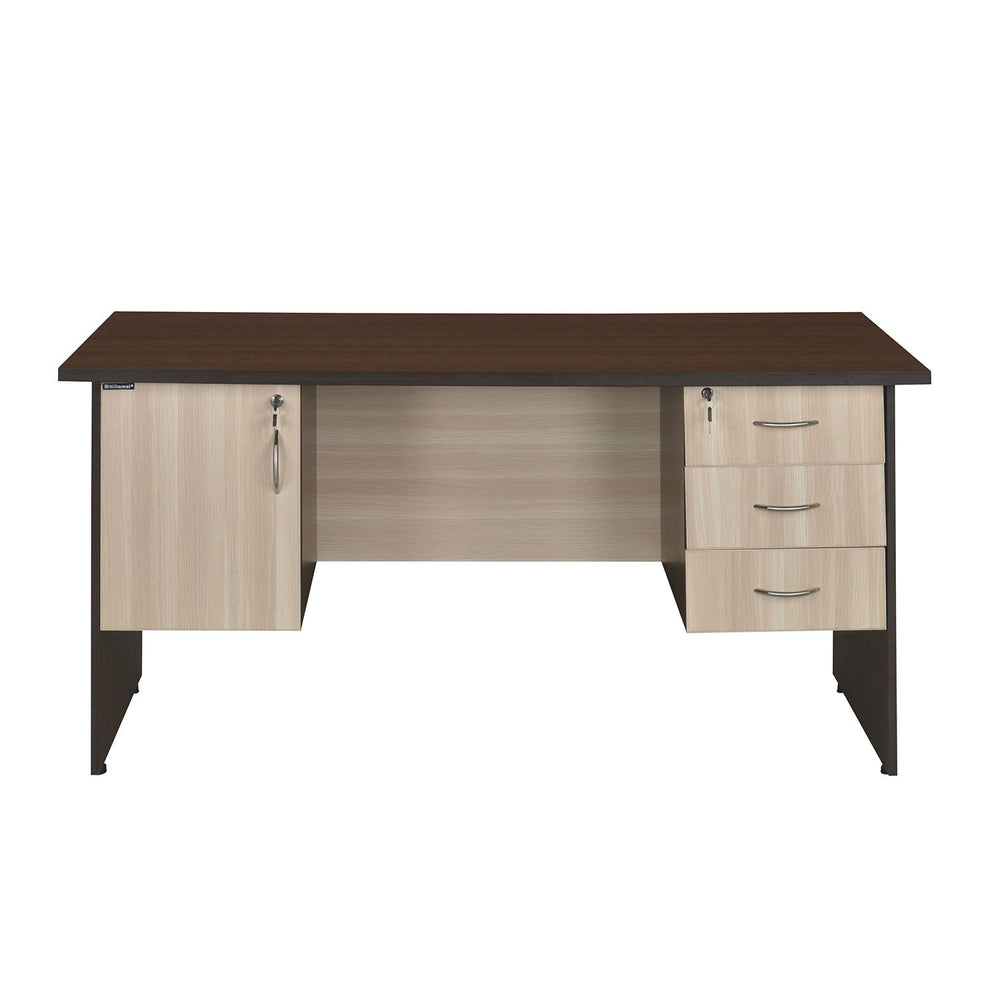 Vertex Office Table (Brown & Clound Ash)