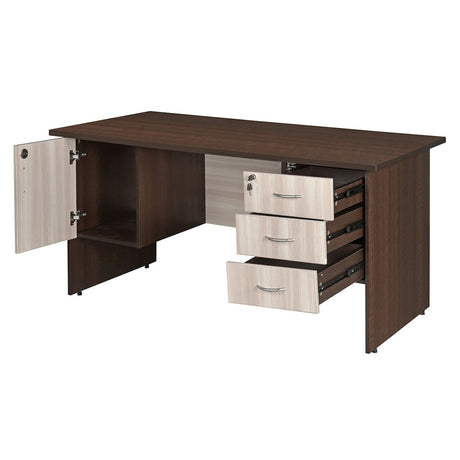 Vertex Office Table (Brown & Clound Ash)
