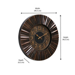 Innova Wall Clock & Mirror Combo- Brown