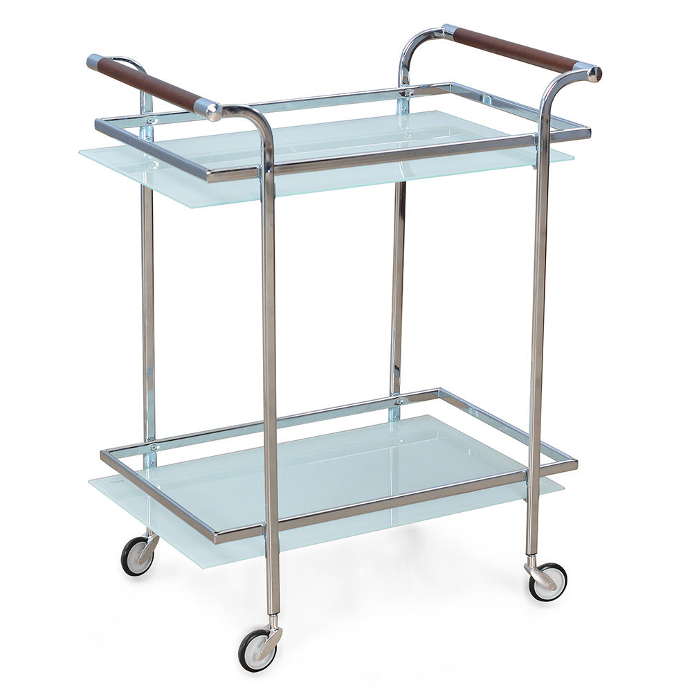 Abelia Serving Cart with Wheel (White)