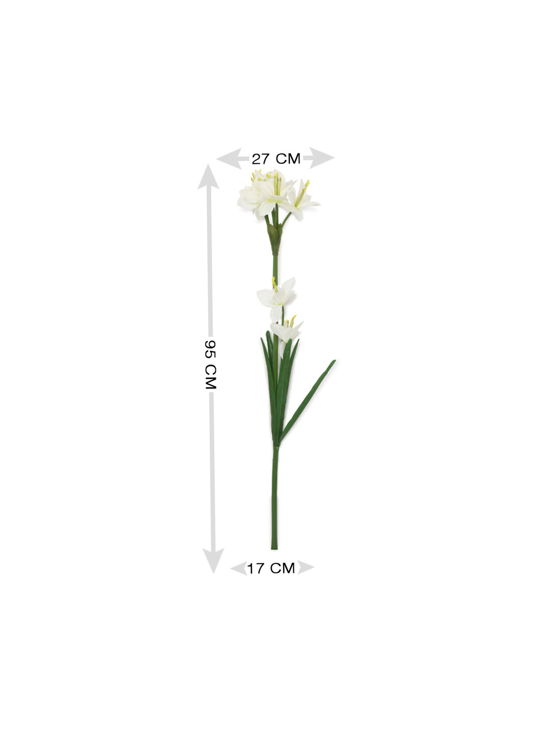 Artificial Lily Flower Stick- White