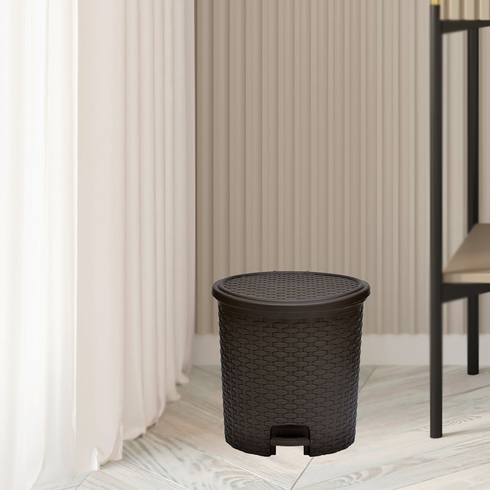Nilkamal Paddle Dustbin 12 Liter Charcoal Grey