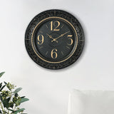 Nilkamal Antique Carved Wall Clock (Black)