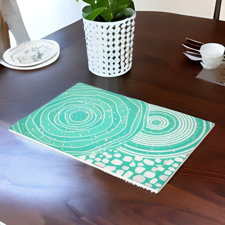 Nilkamal Abstract Printed MDF Table Placemat (Seagreen)